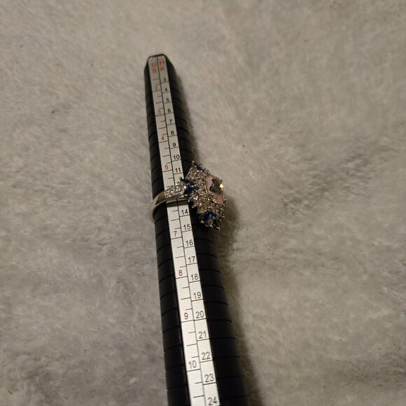 New Vintage Style Celestial Ring  with Synthetic Gemstones - Picture 2 of 3